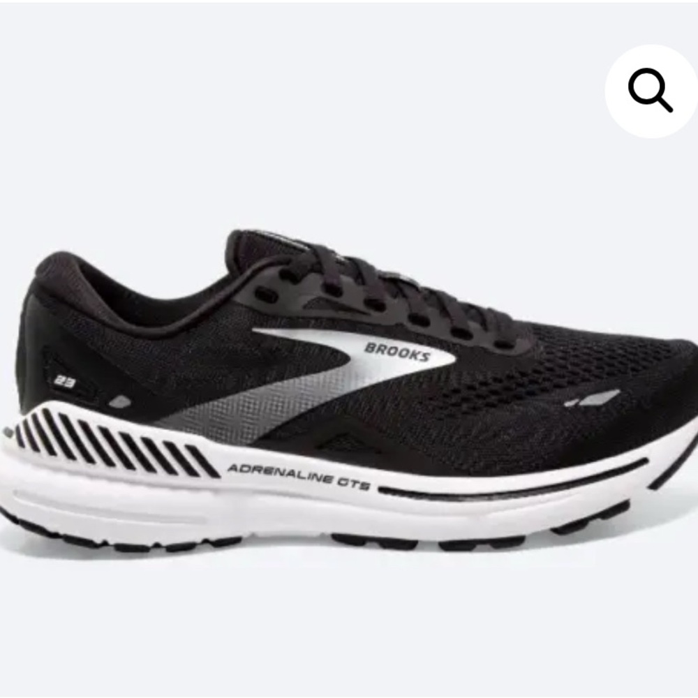 Brooks Adrenaline GTS Black and White Sneakers